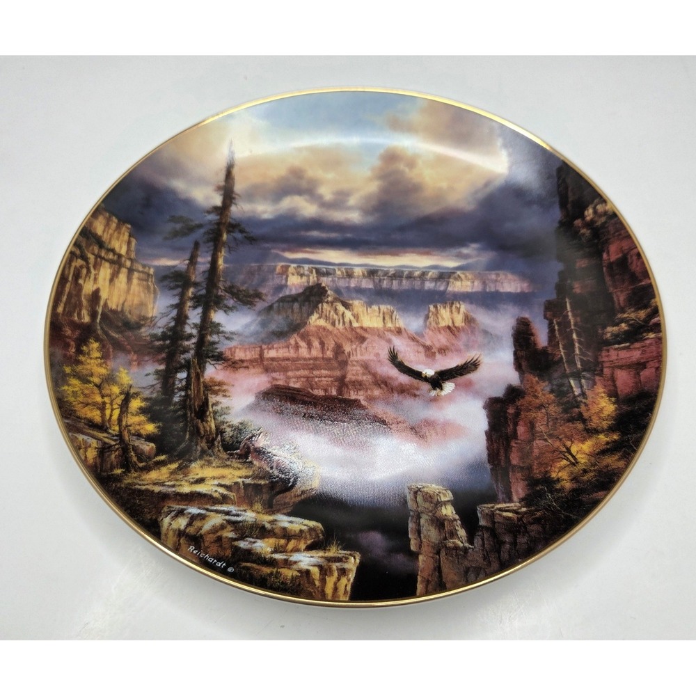 Danbury Mint Collector Plate Where Eagles Soar Rudi Reichardt Grand Canyon 8in